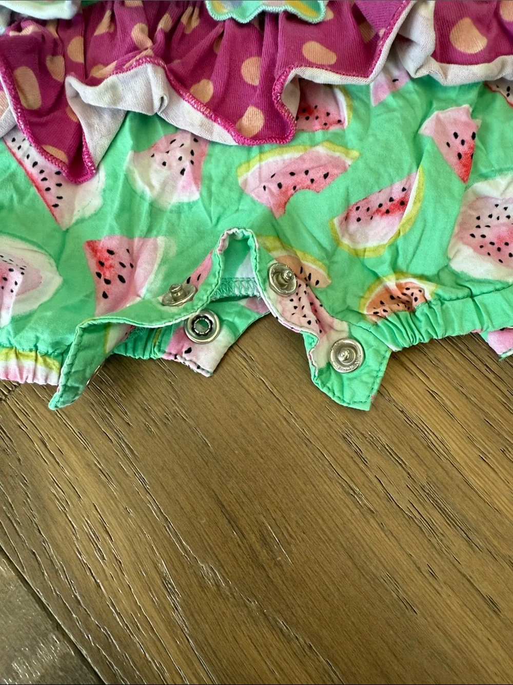 Matilda Jane Mint Green Watermelon Smocked Romper 18-24 months